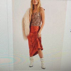 Free People Solid Serious Swagger Skirt NEW WITH TAGS
